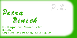 petra minich business card